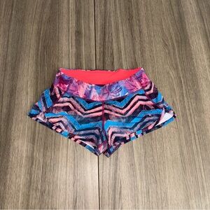 Ivivva Shorts Size 10 Athletic Lined Multicolor Zip Pocket